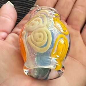OOAK, glass blown dreadlock hair bead